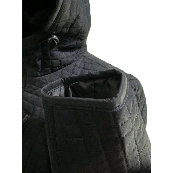 Lands End Women's Quilted Jacket Hooded Size Small Black Fully Lined Zip NWT - Picture 8 of 15
